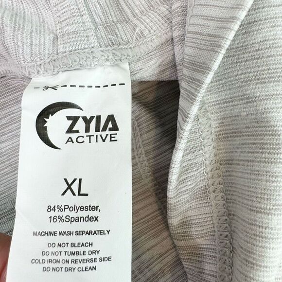 Zyia Active Top Womens XL Cream Haze Yoga Shawl Crossover Pullover Sweatshirt NW - Picture 3 of 7